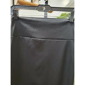 Boutique Cemi Ceri Women's Solid Black Polyester Pencil Pull On Skirt Size Large